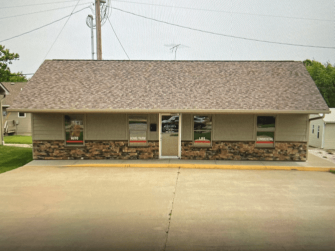 a building with a brick wall