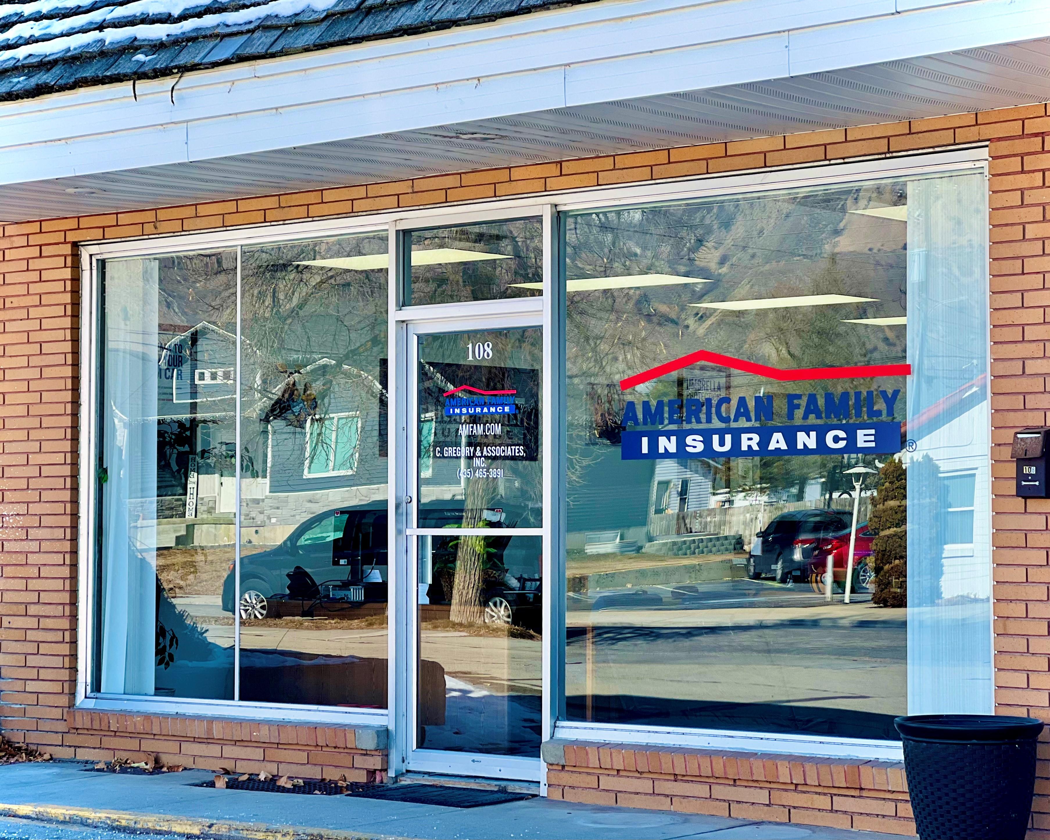 a store front with a window